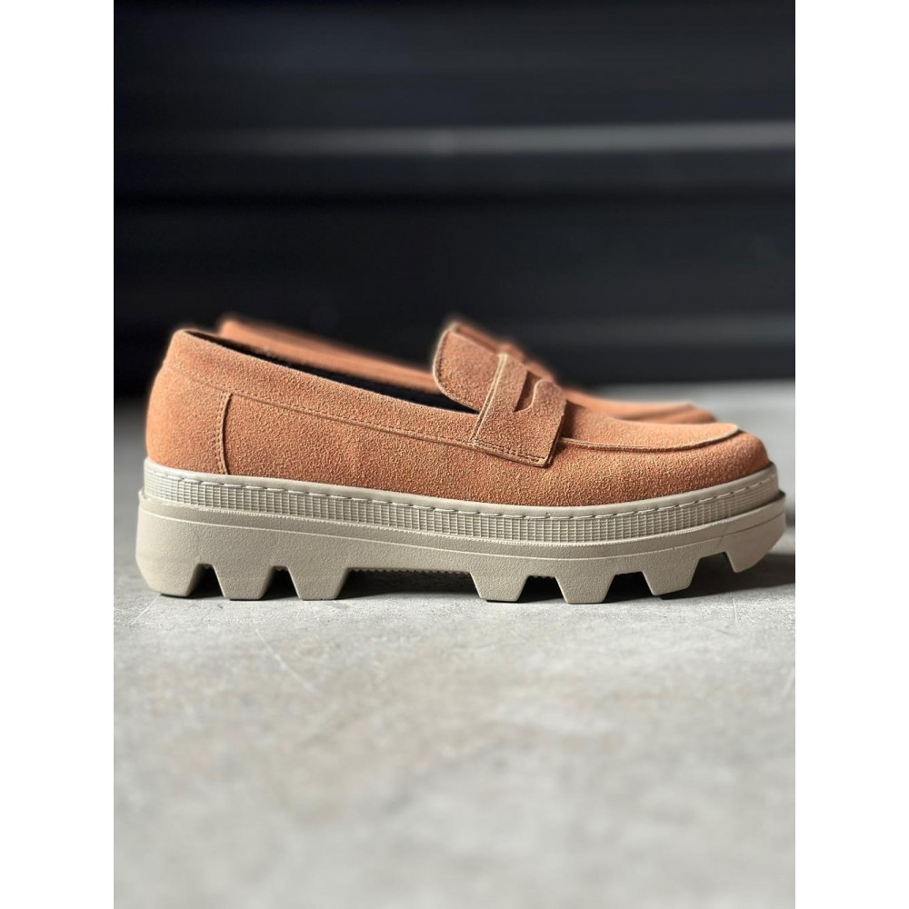 K&A Yüksek Taban Klasik Ayakkabı 779 Taba Süet