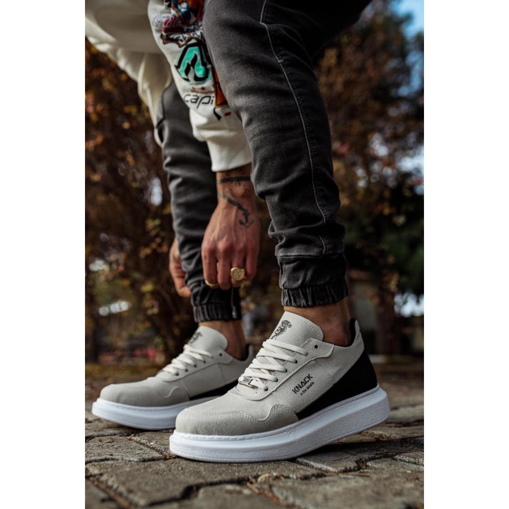 K&A Yüksek Taban Günlük Süet Ayakkabı 040 Taş