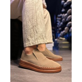 K&A Bağcıksız Mevsimlik Süet Ayakkabı 019 Camel (Süet)