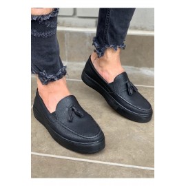 K&A Günlük Spor Klasik Ayakkabı 717 Siyah (Siyah Taban)