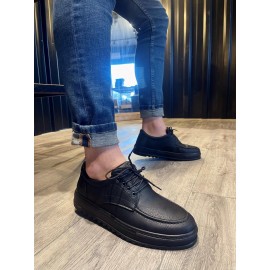 K&A Günlük Ayakkabı T12 Siyah (Siyah Taban)