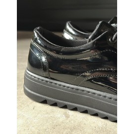 K&A Günlük Ayakkabı T12 Siyah Rugan (Siyah Taban)