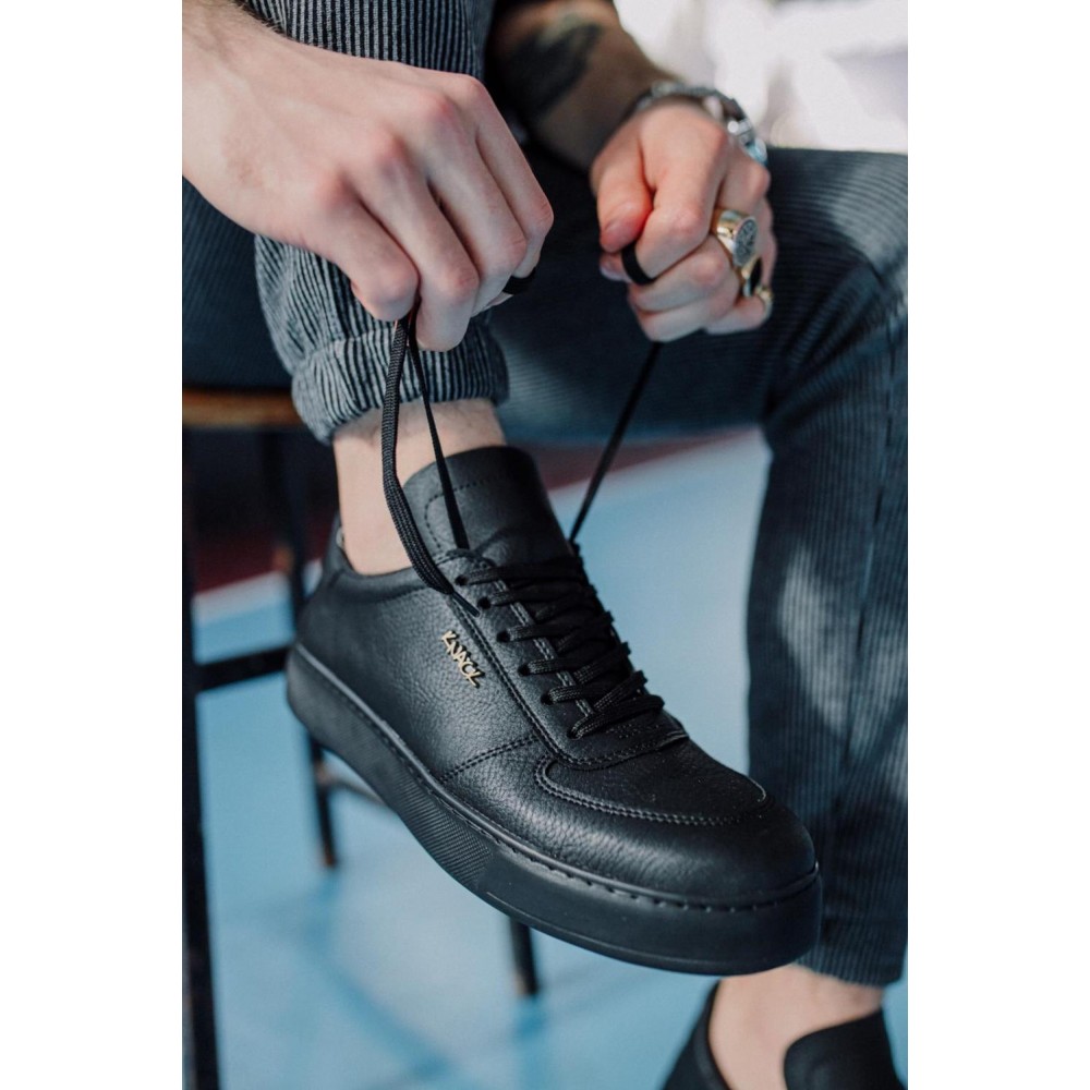 K&A Günlük Ayakkabı 666 Siyah (Siyah Taban)