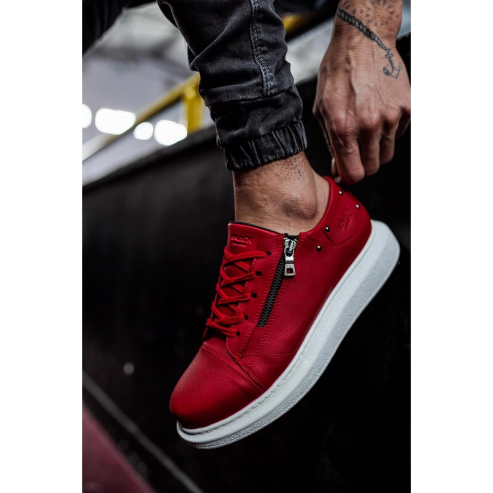 K&A Yüksek Taban Günlük Ayakkabı 555 Kırmızı