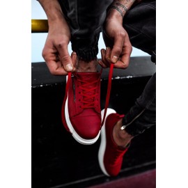 K&A Yüksek Taban Günlük Ayakkabı 555 Kırmızı