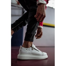 K&A Yüksek Taban Günlük Ayakkabı 555 Beyaz