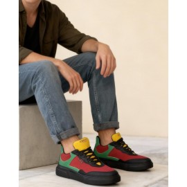 K&A Günlük Ayakkabı R10 Kırmızı Yeşil Sarı