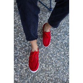 K&A Mevsimlik Keten Ayakkabı 008 Kırmızı