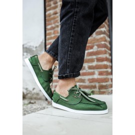 K&A Mevsimlik Keten Ayakkabı 008 Yeşil