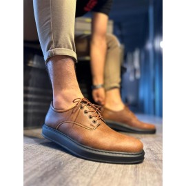 K&A Klasik Erkek Ayakkabı 001 Taba (Siyah Taban)