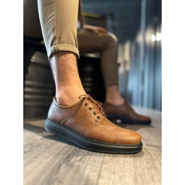 K&A Klasik Erkek Ayakkabı 001 Taba (Siyah Taban)