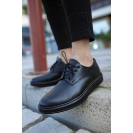 K&A Klasik Erkek Ayakkabı 001 Siyah (Siyah Taban)