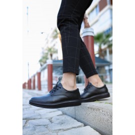 K&A Klasik Erkek Ayakkabı 001 Siyah (Siyah Taban)