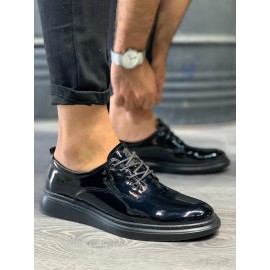 K&A Klasik Erkek Ayakkabı 001 Siyah Rugan (Siyah Taban)