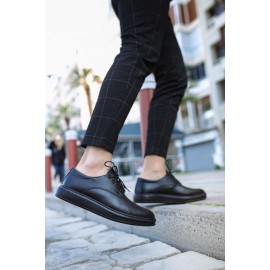 K&A Klasik Erkek Ayakkabı 001 Siyah (Siyah Taban)
