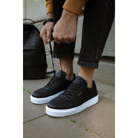 K&A Günlük Ayakkabı 011 Siyah (Beyaz Taban)