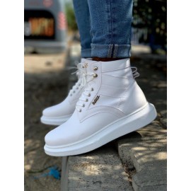 K&A Yüksek Taban Ayakkabı B-404 Beyaz