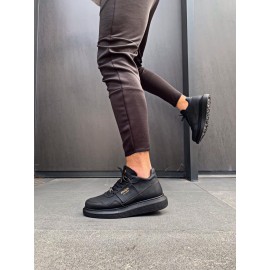 K&A Yüksek Taban Günlük Ayakkabı 040 Siyah (Siyah Taban)