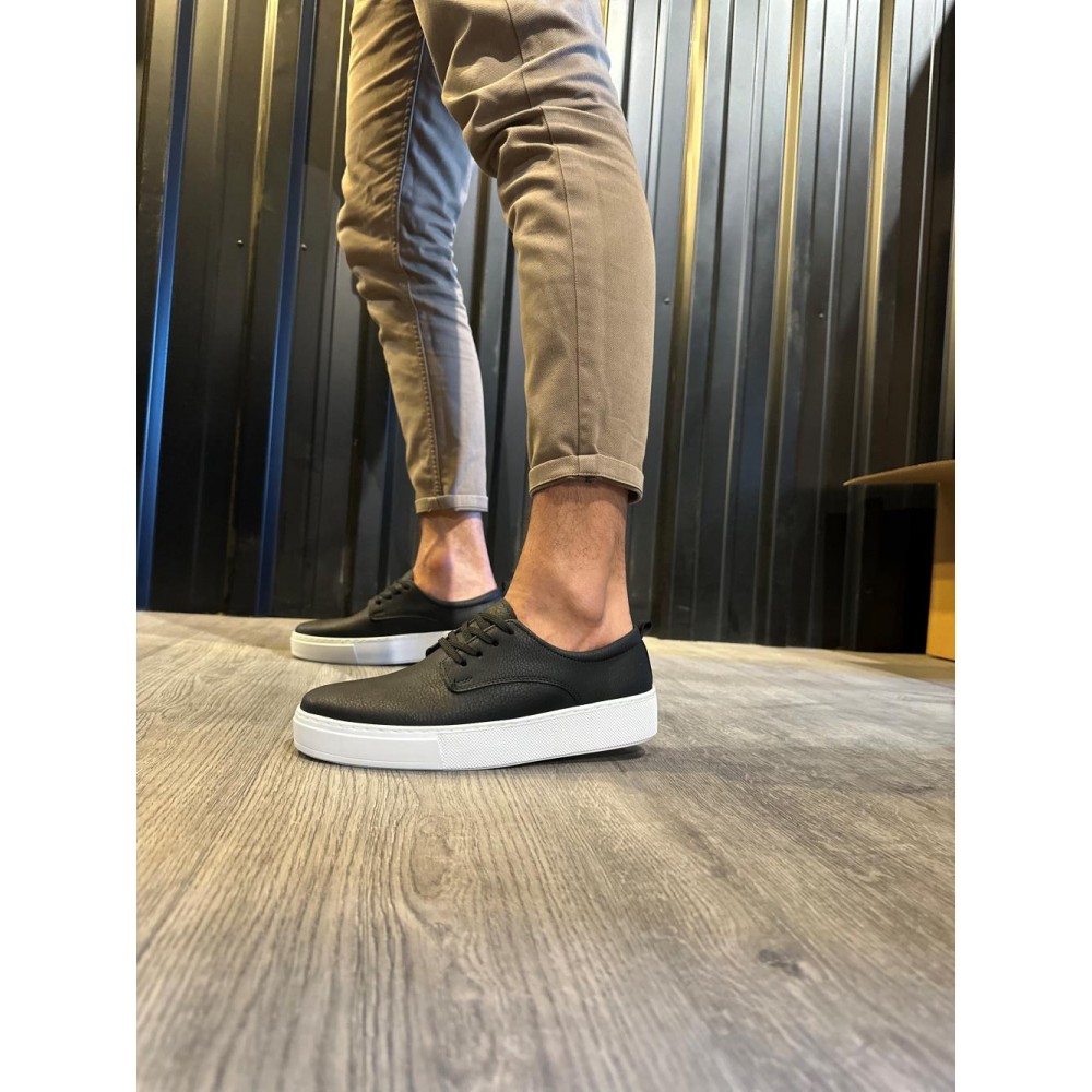 K&A Günlük Ayakkabı 077 Siyah (Beyaz Taban)