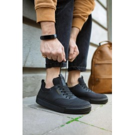 K&A Günlük Ayakkabı 056 Siyah (Siyah Taban)