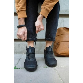 K&A Günlük Ayakkabı 056 Siyah (Siyah Taban)