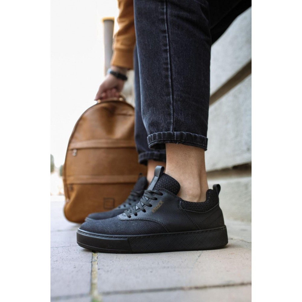 K&A Günlük Ayakkabı 056 Siyah (Siyah Taban)