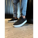 K&A Günlük Ayakkabı 060 Siyah Süet (Beyaz Taban)