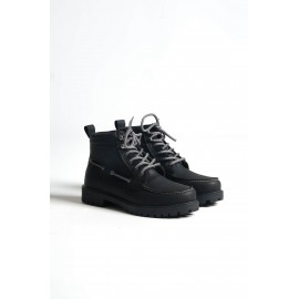 K&A Yüksek Taban Ayakkabı B-020 Siyah (Siyah Taban)