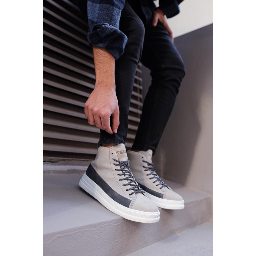 K&A Yüksek Taban Ayakkabı C-030 Taş