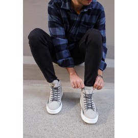 K&A Yüksek Taban Ayakkabı C-030 Taş