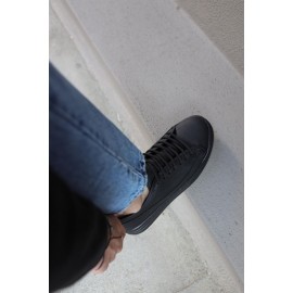 K&A Sneakers Ayakkabı 010 Siyah (Siyah Taban)