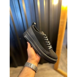 K&A Sneakers Ayakkabı 010 Siyah Süet (Siyah Taban)