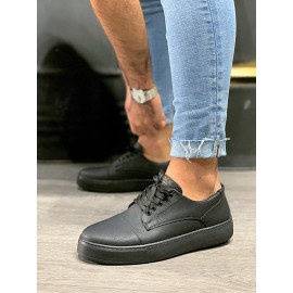 K&A Günlük Ayakkabı 050 Siyah (Siyah Taban)