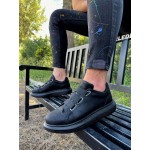 K&A Sneakers Ayakkabı 889 Siyah (Siyah Taban)