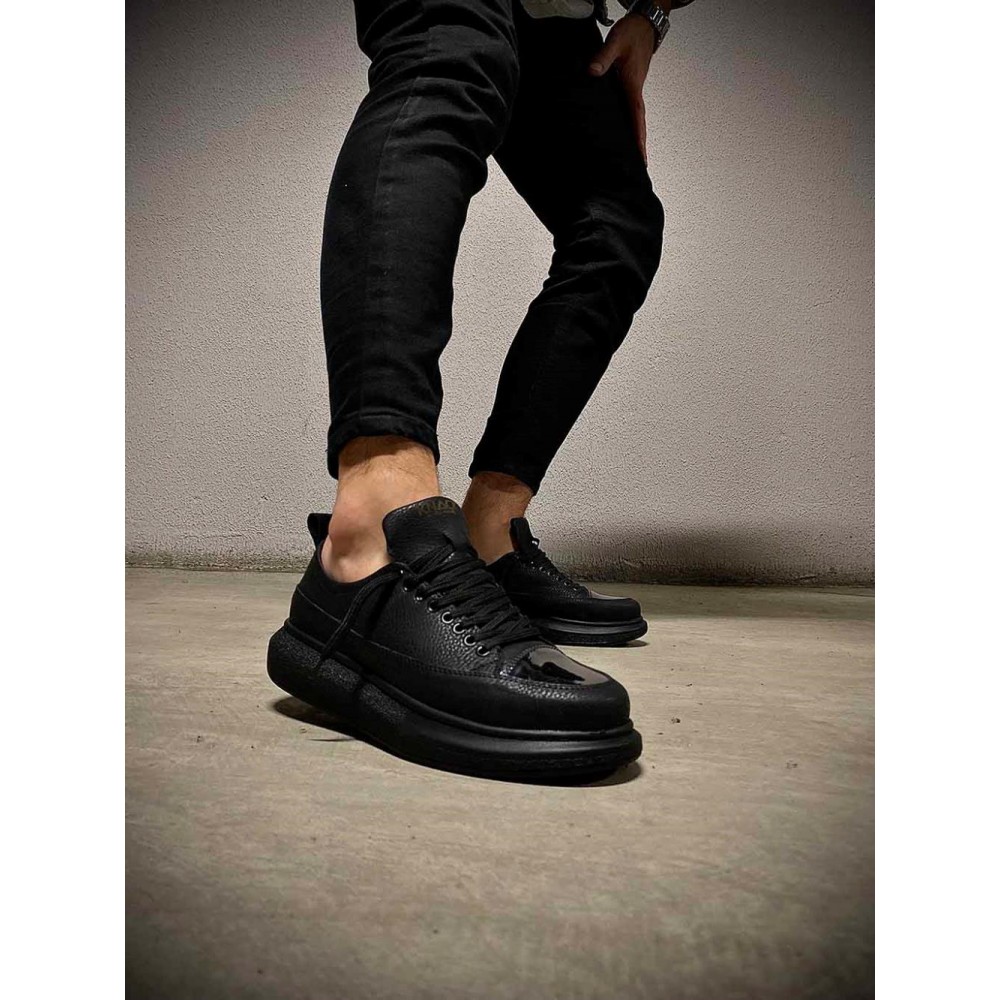 K&A Sneakers Ayakkabı 813 Siyah (Siyah Taban)
