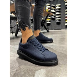 K&A Yüksek Taban Günlük Ayakkabı 045 Lacivert (Siyah Taban)