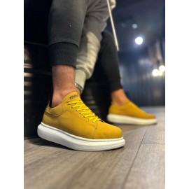 K&A Yüksek Taban Günlük Ayakkabı 045 Sarı (Beyaz Taban)