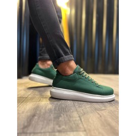K&A Yüksek Taban Günlük Ayakkabı 045 Yeşil (Beyaz Taban)