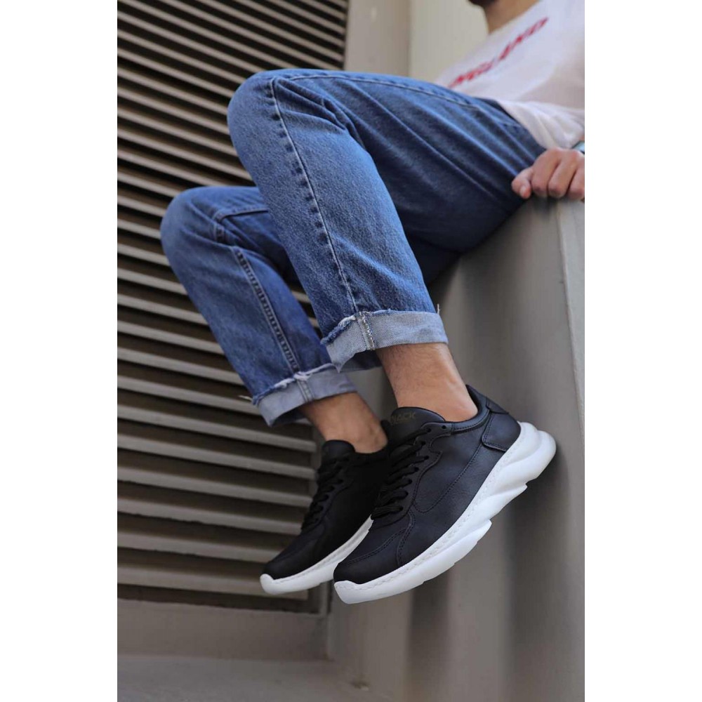 K&A Sneakers Ayakkabı 065 Siyah (Beyaz Taban)