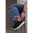K&A Sneakers Ayakkabı 065 Siyah Süet (Beyaz Taban)