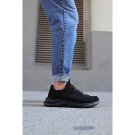 K&A Sneakers Ayakkabı 065 Siyah Süet (Siyah Taban)