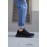 K&A Sneakers Ayakkabı 065 Siyah Süet (Siyah Taban)