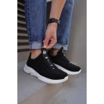 K&A Sneakers Ayakkabı 065 Siyah Süet (Beyaz Taban)