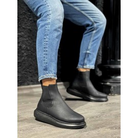 K&A Yüksek Taban Ayakkabı 111 Siyah (Siyah Taban)